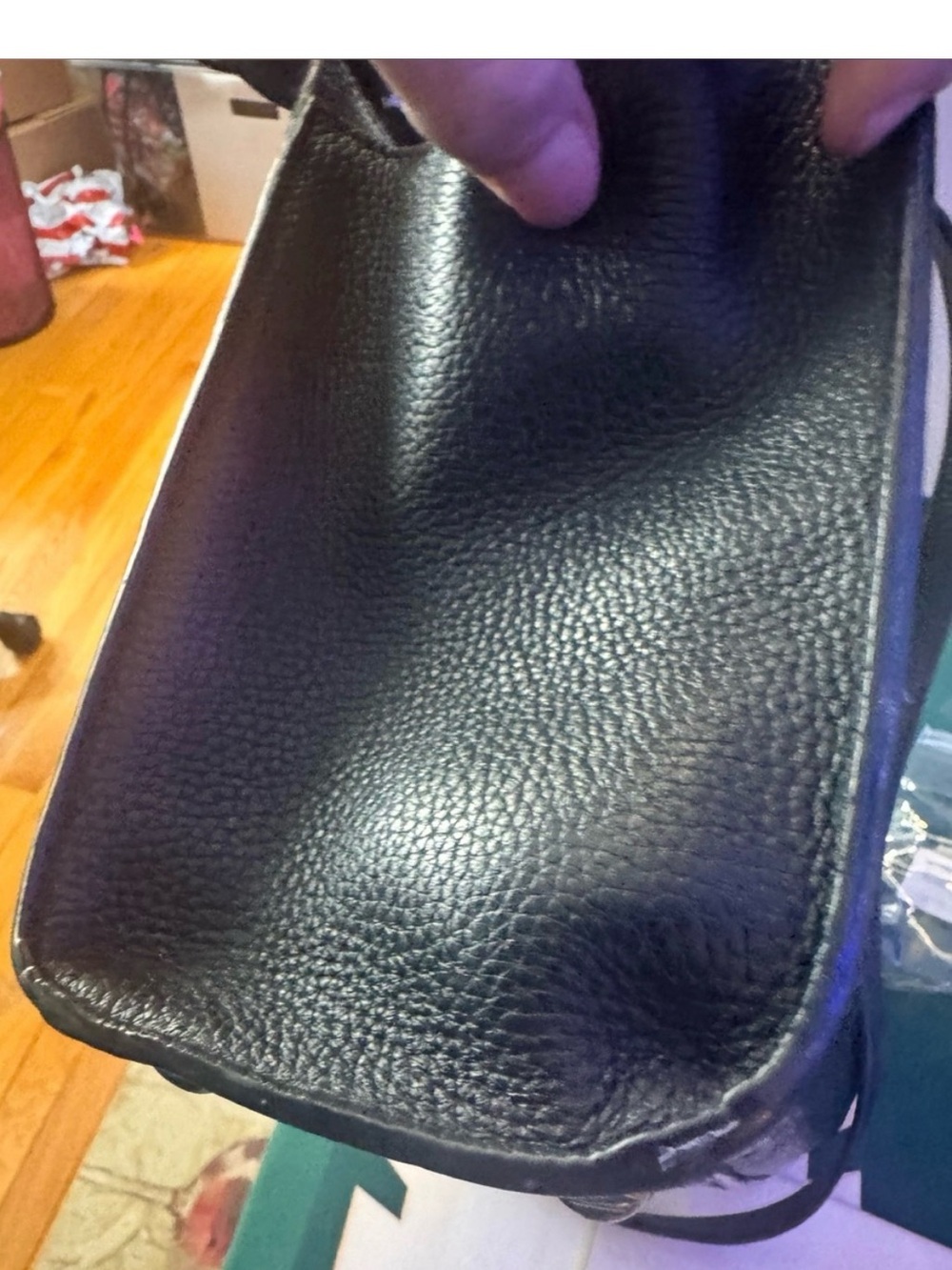 Henri Bendel Rivington Black Pebbled Leather Convertible Satchel 2-In-1 - GUC - Picture 11 of 12